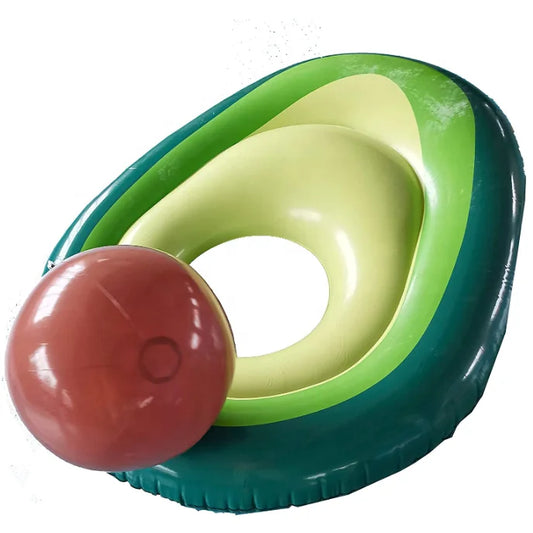 Swimming Pool Avocado Floats with Ball Inflatable Floatie Lounger Raft for Adults Summer Toys