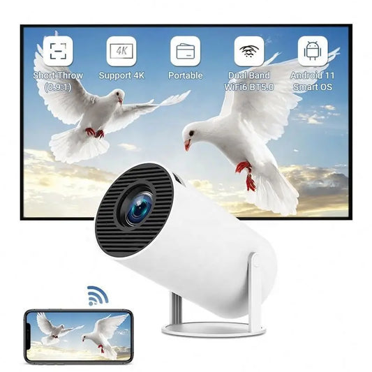 Magcubic Projector HY300 Pro Android 11 Dual Wifi LCD 4K Video 8GB Support Quad Core ARM Cortex-A53 Portable Mini Beamer